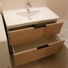 Meuble salle de bain 2 tiroirs bois clair